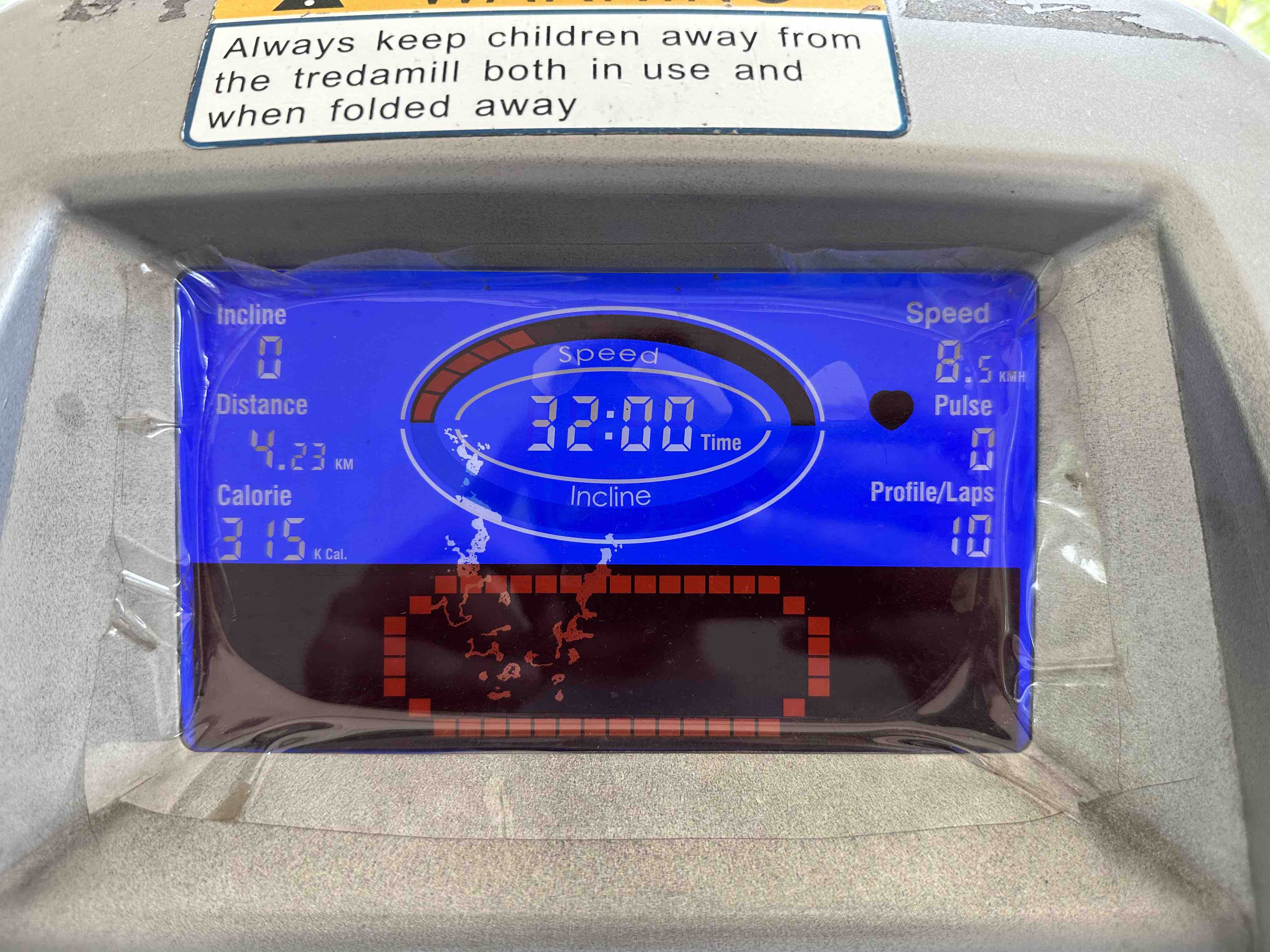 First ever treadmill run